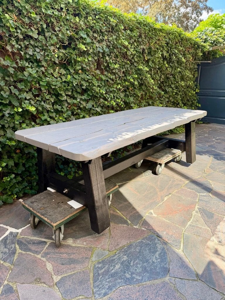 TEAB Mooie handgemaakte tuintafel nieuw 2 stuks, Tuin en Terras, Ophalen, Nieuw, Rechthoekig, Hout