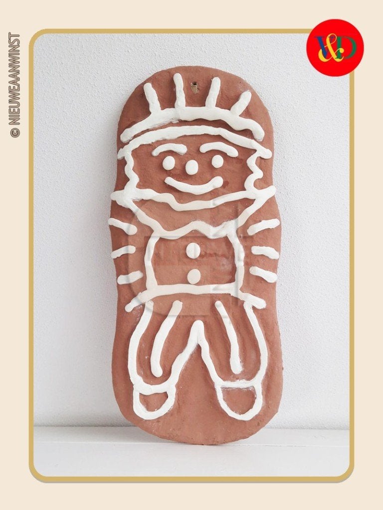 Nostalgische V&D etalage taaitaai pop - papier-maché - 50cm, Diversen, Verzenden, Gebruikt