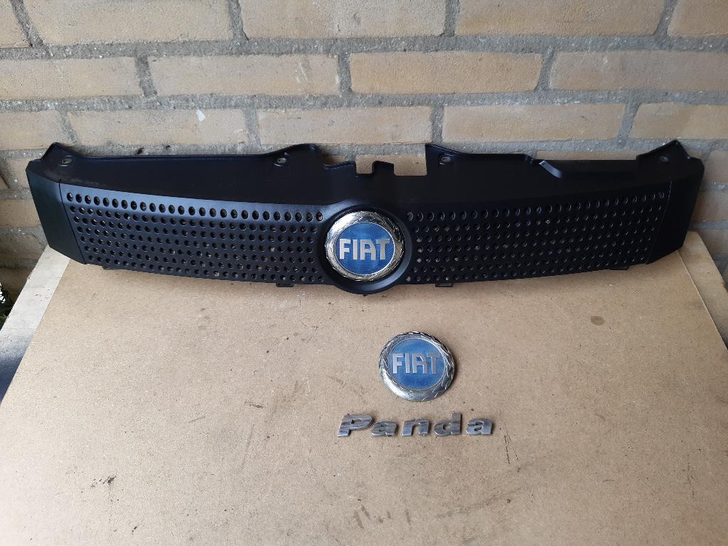 GRILLE + LOGO + LOGOSET ACHTERKLEP - FIAT PANDA - Model 169, Verzenden, Achter, Fiat, Achterklep
