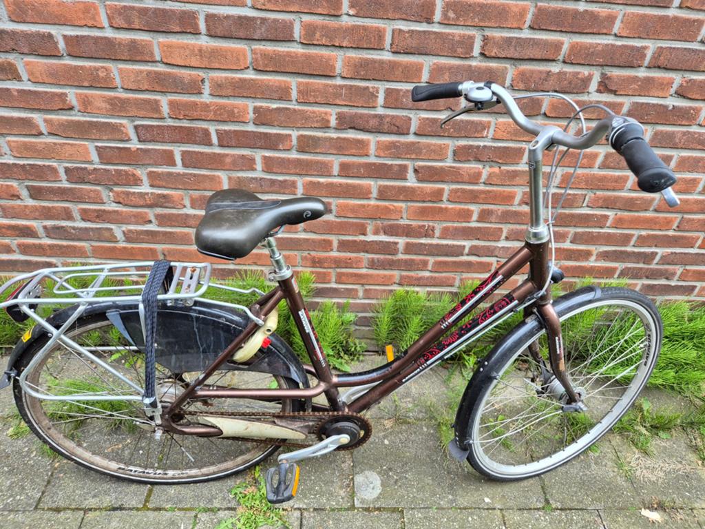 Goedwerkende fiets, mist alleen een kettingkast, Fietsen en Brommers, Fietsen | Dames | Damesfietsen, Overige merken, Terugtraprem