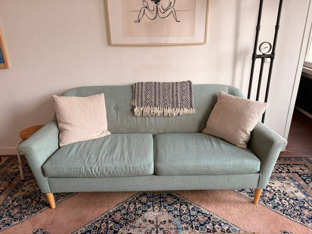 FREE West Elm Three-Seater Sofa (Sage/Teal), Ophalen, Gebruikt, Driepersoons, Stof