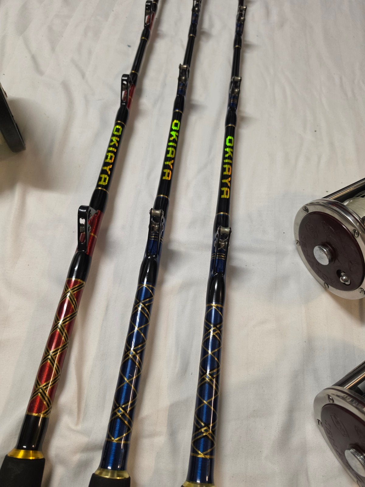 Big Game sets met Penn Reels ! 3 stuks., Watersport en Boten, Ophalen of Verzenden, Nieuw, Molen