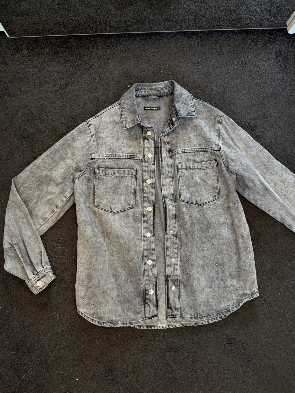 Spijkerjasje met glitters Seven Sisters grijs maat S nieuw!!, Kleding | Dames, Jassen | Zomer, Ophalen of Verzenden, Nieuw, Maat 36 (S)