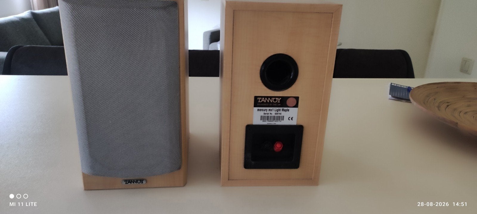 Tannoy Mercury MX1 Light Maple Boekenplank Speakerset, Audio, Tv en Foto, Luidsprekers, Overige merken, Gebruikt, Ophalen of Verzenden