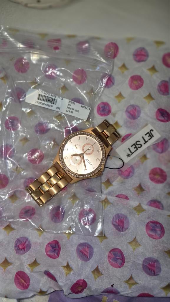 Nieuw Lucardi horloge - Rosegoud met strass, Overige merken, Staal, Staal, Polshorloge