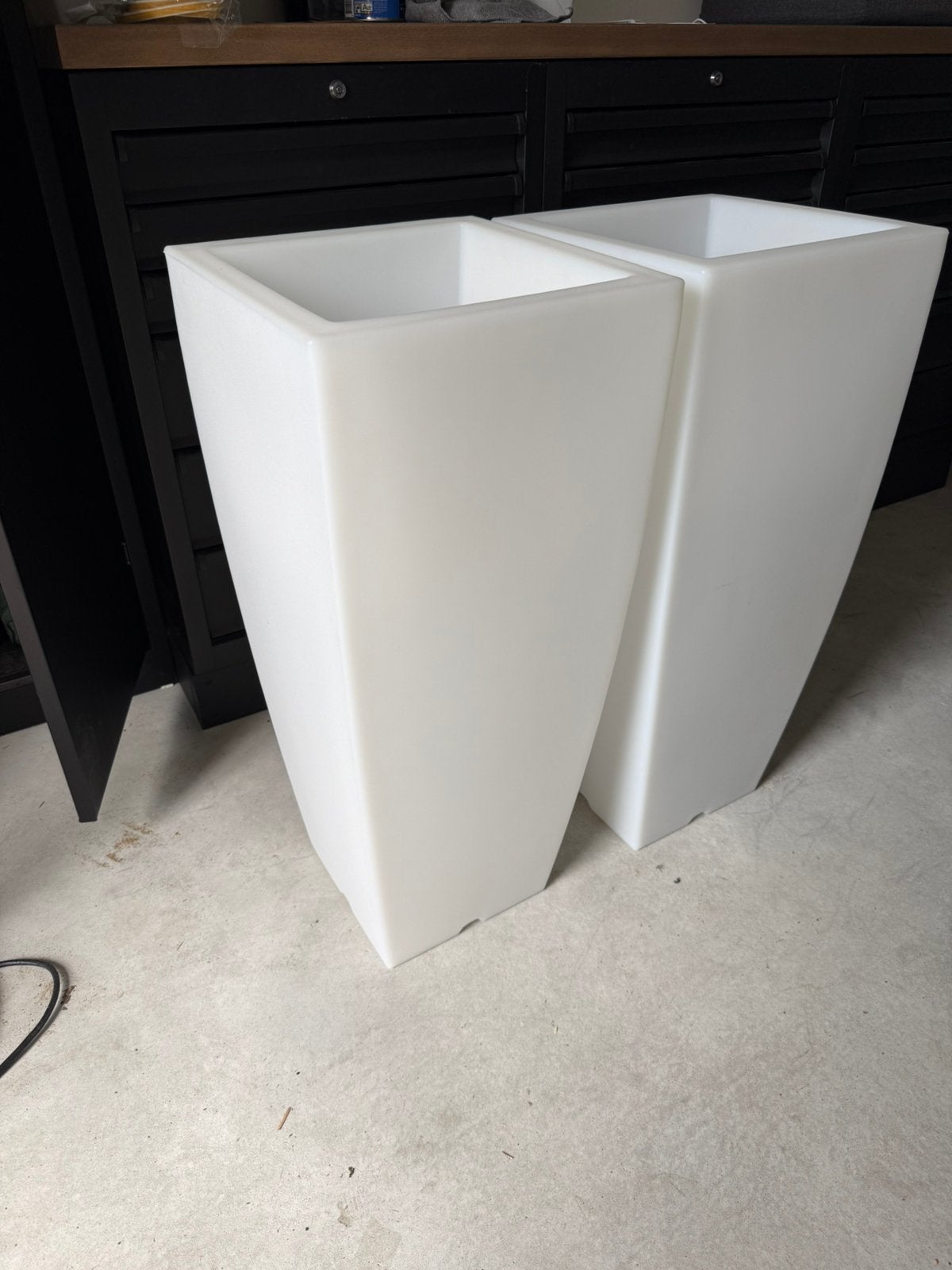 Arce verlichte bloempotten plantenbakken potten 80x35, Ophalen, Kunststof, Minder dan 60 cm, Vierkant