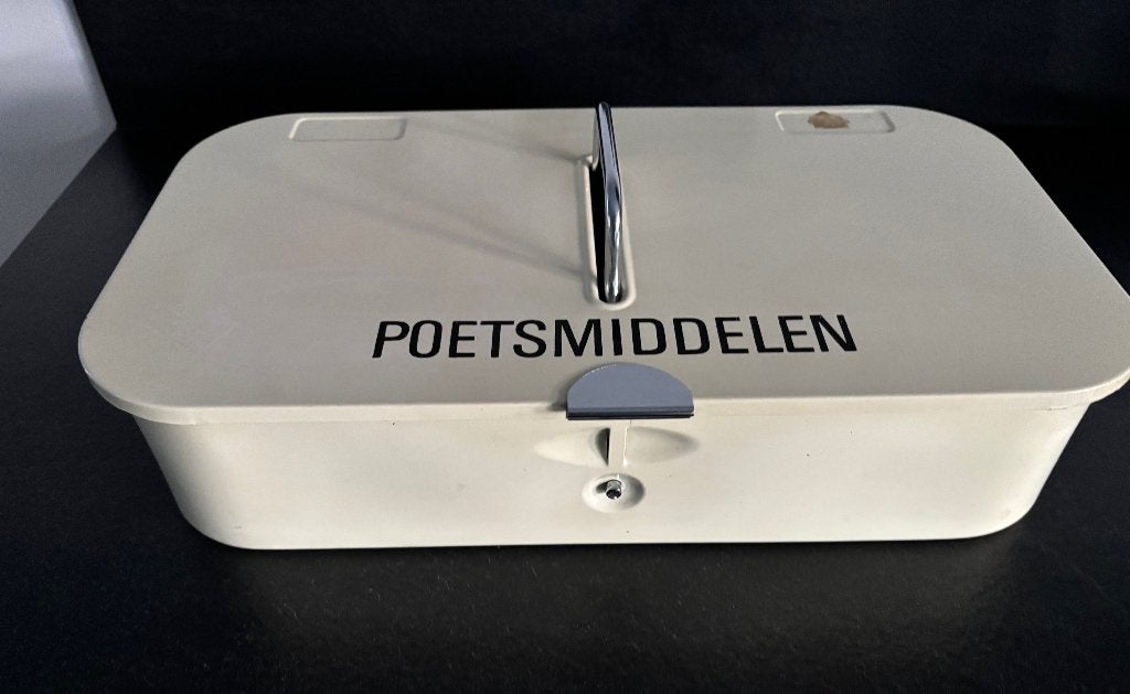 Metalen Retro Schoenpoets doos, Verzamelen, Ophalen of Verzenden, Huis en Inrichting