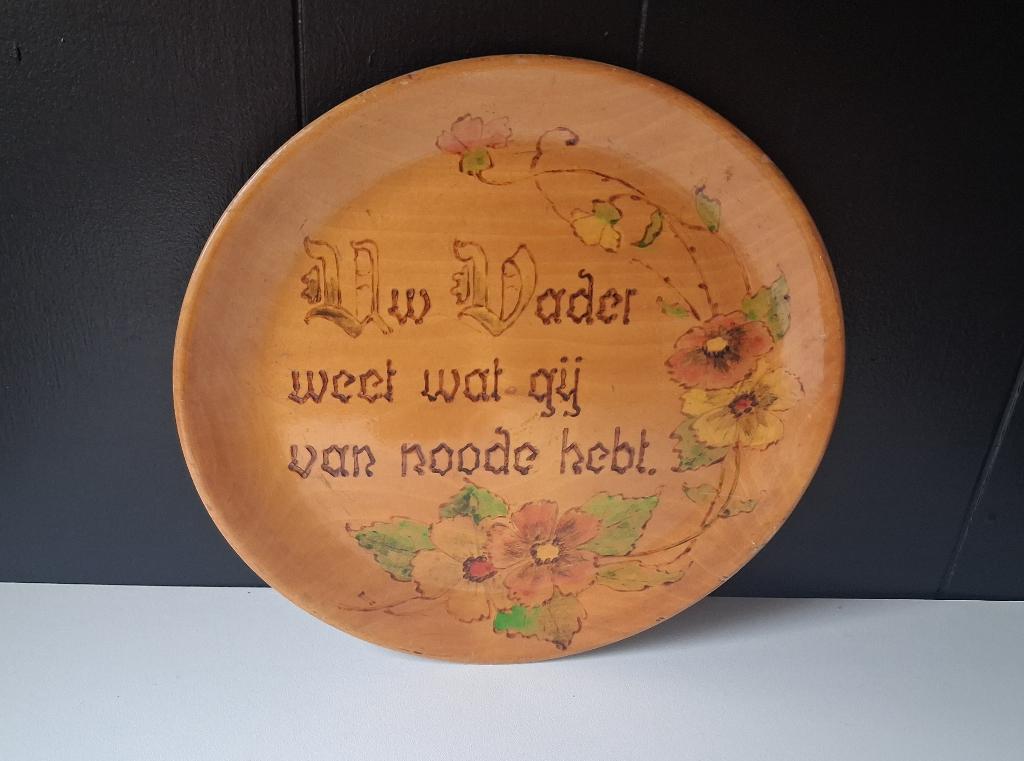 Hout Wandbord, Ophalen of Verzenden