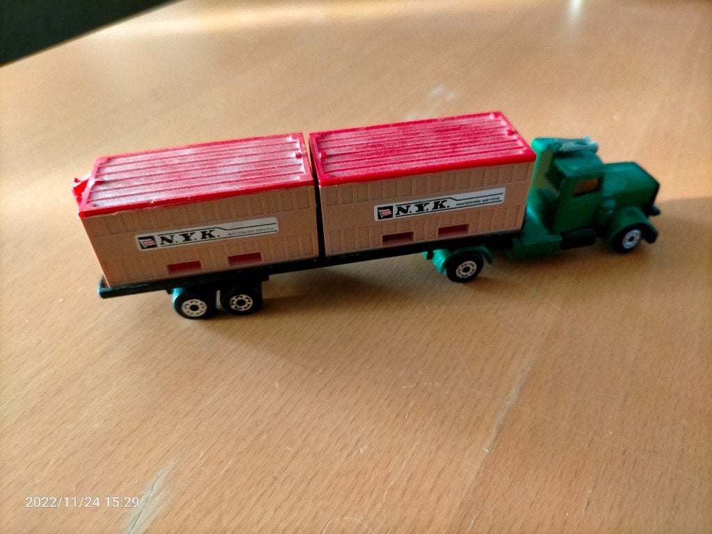 Matchbox mack N.Y.k container, Ophalen of Verzenden, Nieuw, Bus of Vrachtwagen, Rietze
