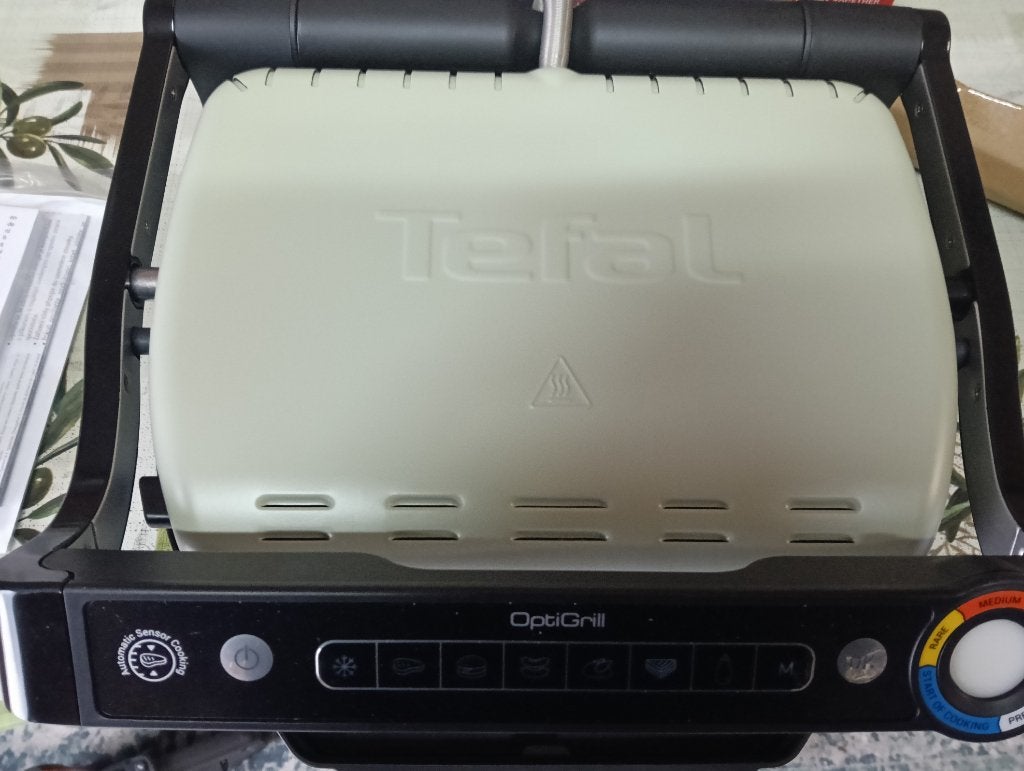Tefal OptiGrill GC71EL - Intelligente Contactgrill, Witgoed en Apparatuur, Ophalen of Verzenden, Uitneembare platen, Zo goed als nieuw