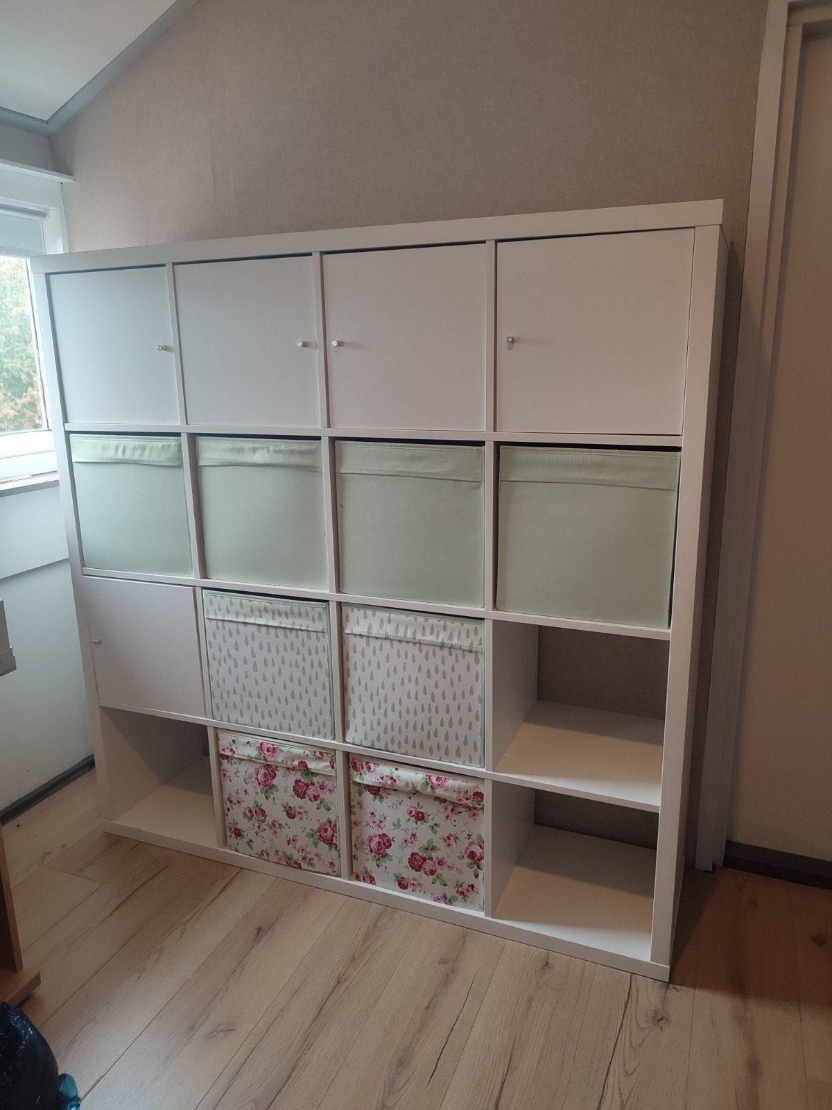 IKEA KALLAX kast met deuren en opbergboxen, Ophalen, Gebruikt
