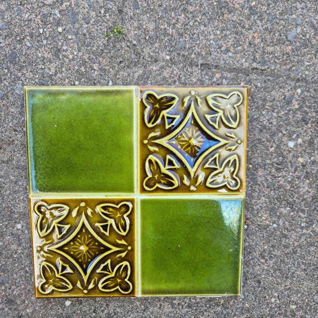 Set van 31 art nouveau tegels, viervlaks 15x15cm, Antiek en Kunst, Ophalen