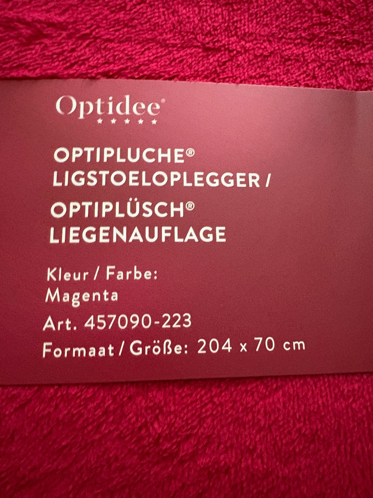 Optidee Optipluche Ligstoeloplegger - Magenta, Verzenden, Nieuw