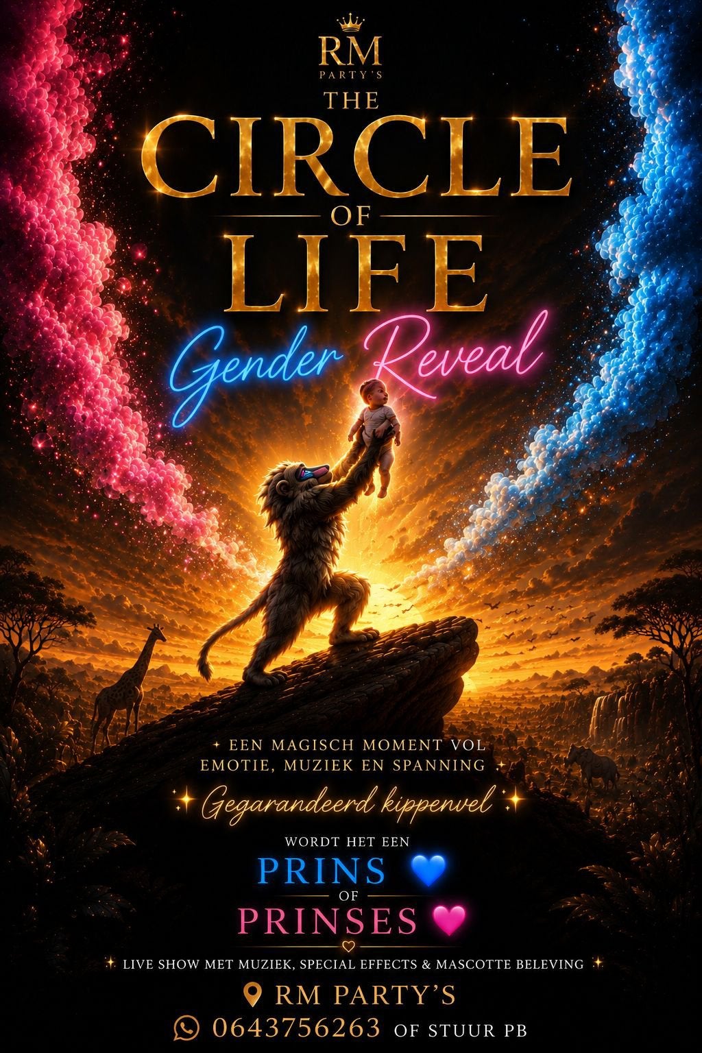 GENDER REVEAL CIRCLE OF LIFE, Ophalen of Verzenden, Nieuw, Abraham of Sarah