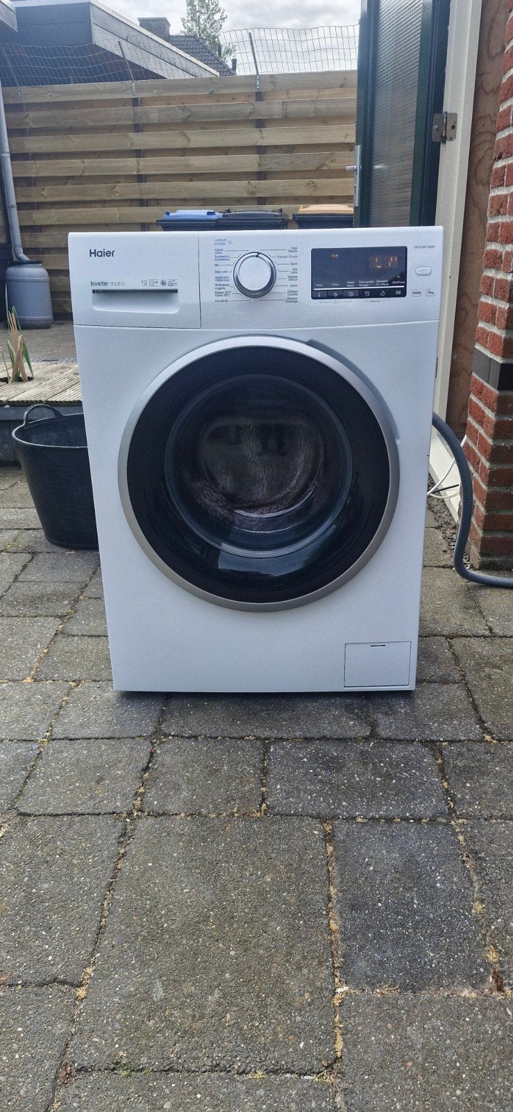 haier Wasmachine - Gereinigd - stil - bezorgen, Witgoed en Apparatuur, Gebruikt, Ophalen of Verzenden, Voorlader, Wolwasprogramma