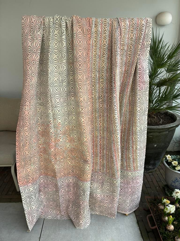 Vintage Kantha Quilt Deken Sari India, Huis en Inrichting, Woonaccessoires | Plaids en Woondekens, Ophalen of Verzenden