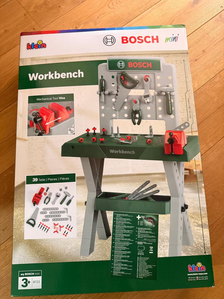 Bosch Mini Werkbank Speelgoed - 39 Delen, Ophalen, Nieuw, Jongen of Meisje