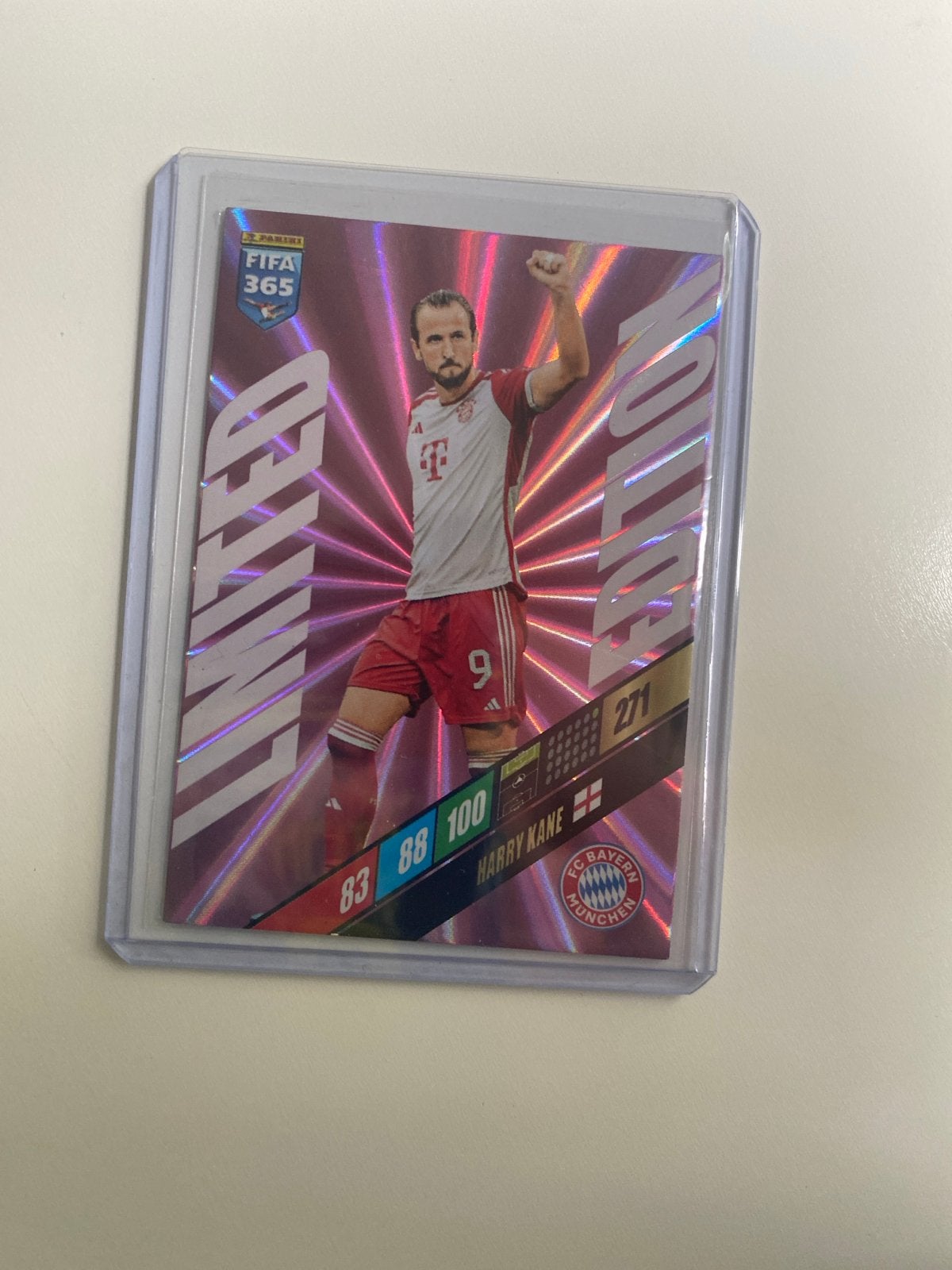 Harry Kane Limited Edition FIFA 365 Adrenalyn XL 2024, Ophalen of Verzenden, Zo goed als nieuw, Buitenlandse clubs, Spelerskaart
