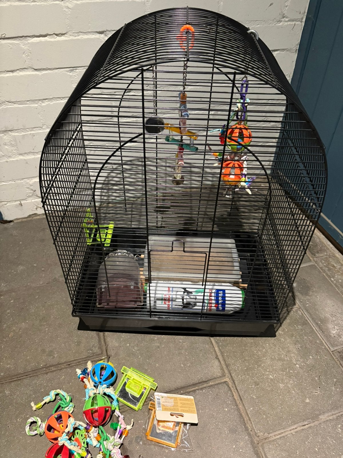 Grote vogelkooi, Ophalen, Zo goed als nieuw, Metaal, Vogelkooi