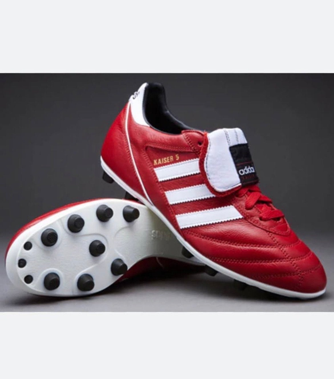 Adidas Kaiser 5 voetbalschoenen - Rood/Wit, Ophalen of Verzenden, Gebruikt, Schoenen