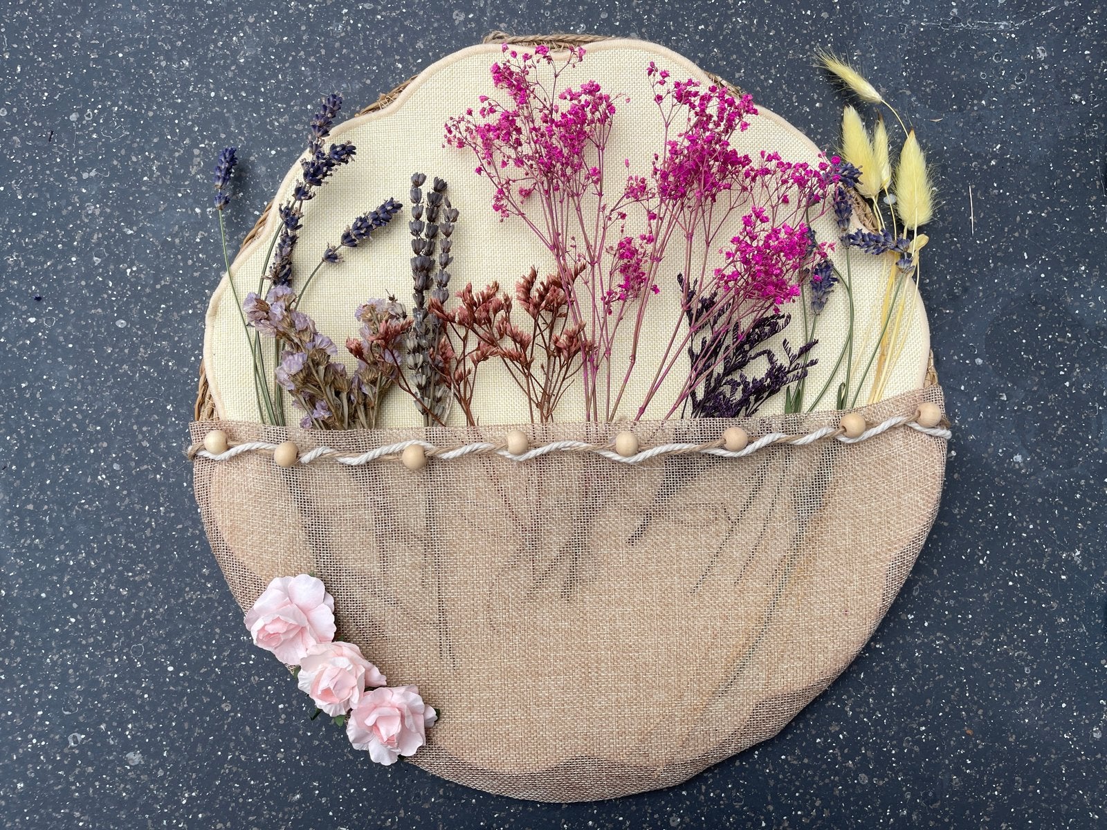 Wanddecoratie met gedroogde bloemen, Ophalen of Verzenden, Nieuw