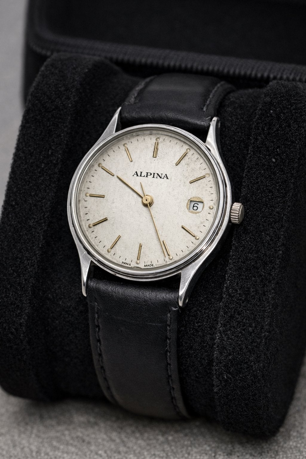 Vintage Alpina Swiss-Made Watch – Silver Case & Date window, Sieraden, Tassen en Uiterlijk, Horloges | Antiek, Ophalen of Verzenden