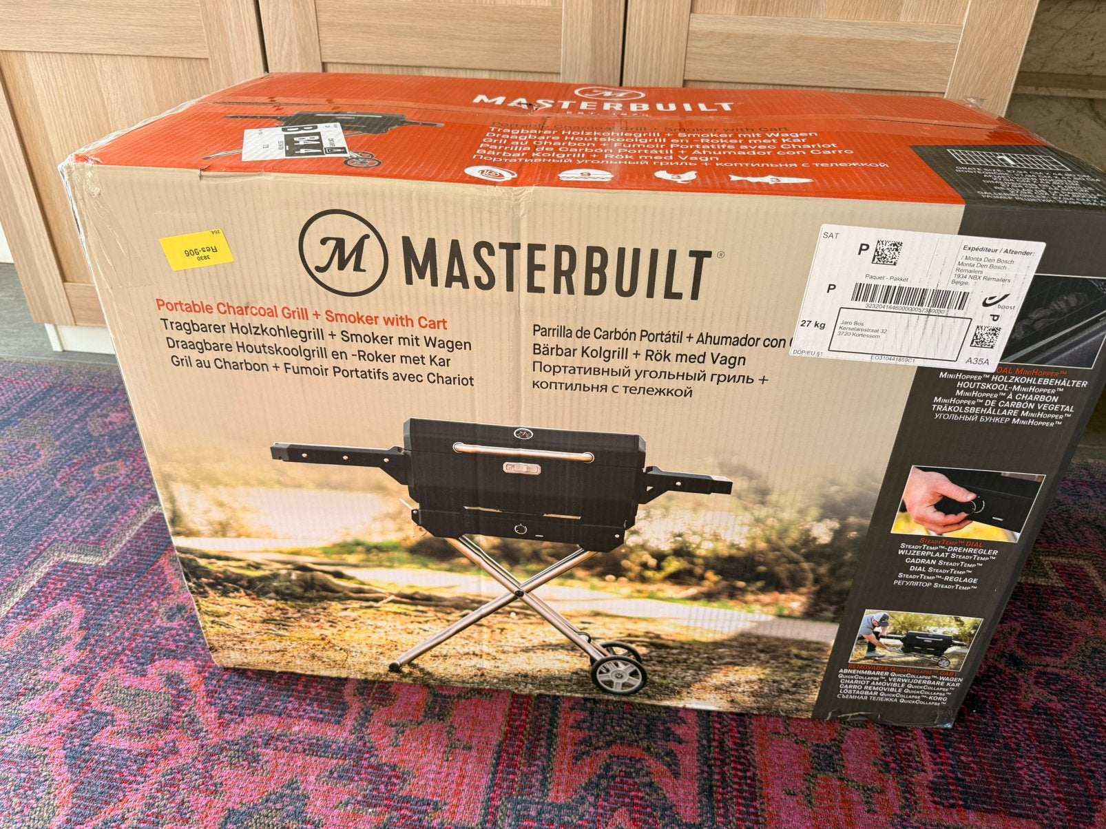Masterbuilt portable smoker nieuw! Halve prijs, Ophalen, Zo goed als nieuw