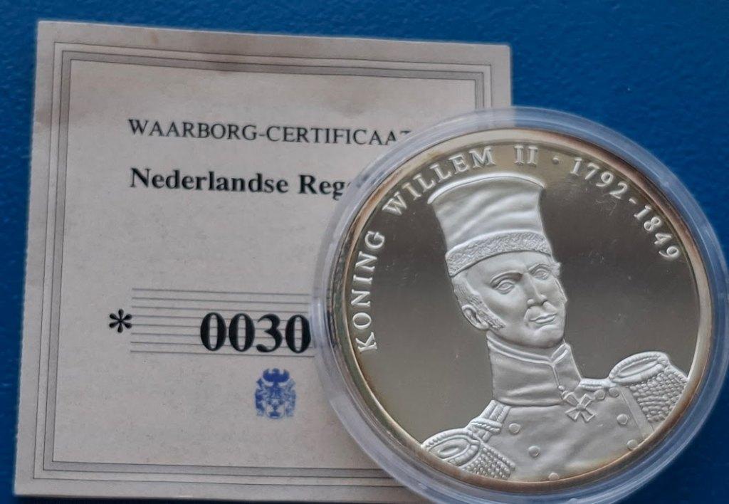 Penning Koning Willem II - Nederlandse Regenten 2001, Postzegels en Munten, Verzenden, Overige materialen, Nederland