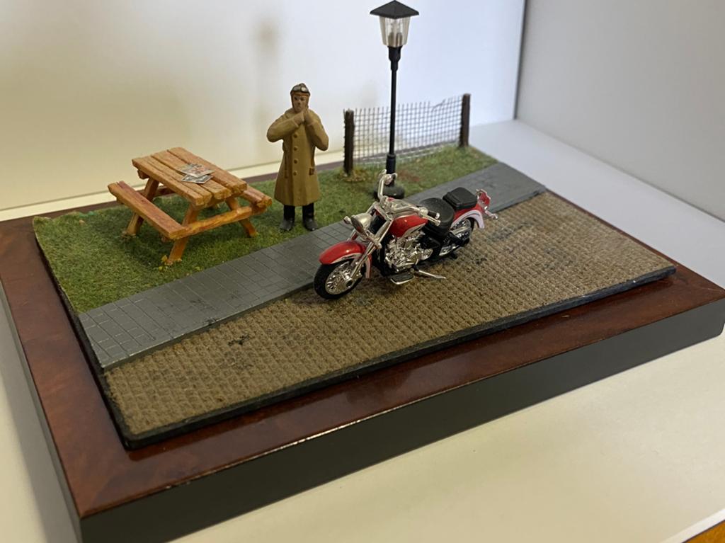 Yamaha V-Star diorama 1:43, Ophalen of Verzenden, Zo goed als nieuw, 1:35 tot 1:50, Diorama