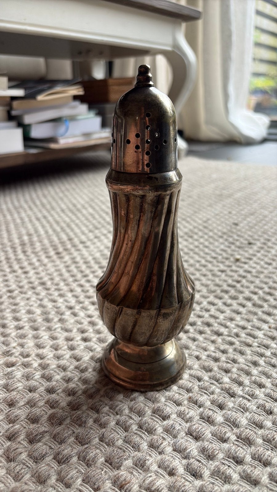 Zilveren poedersuiker strooier, Ophalen of Verzenden, Zilver