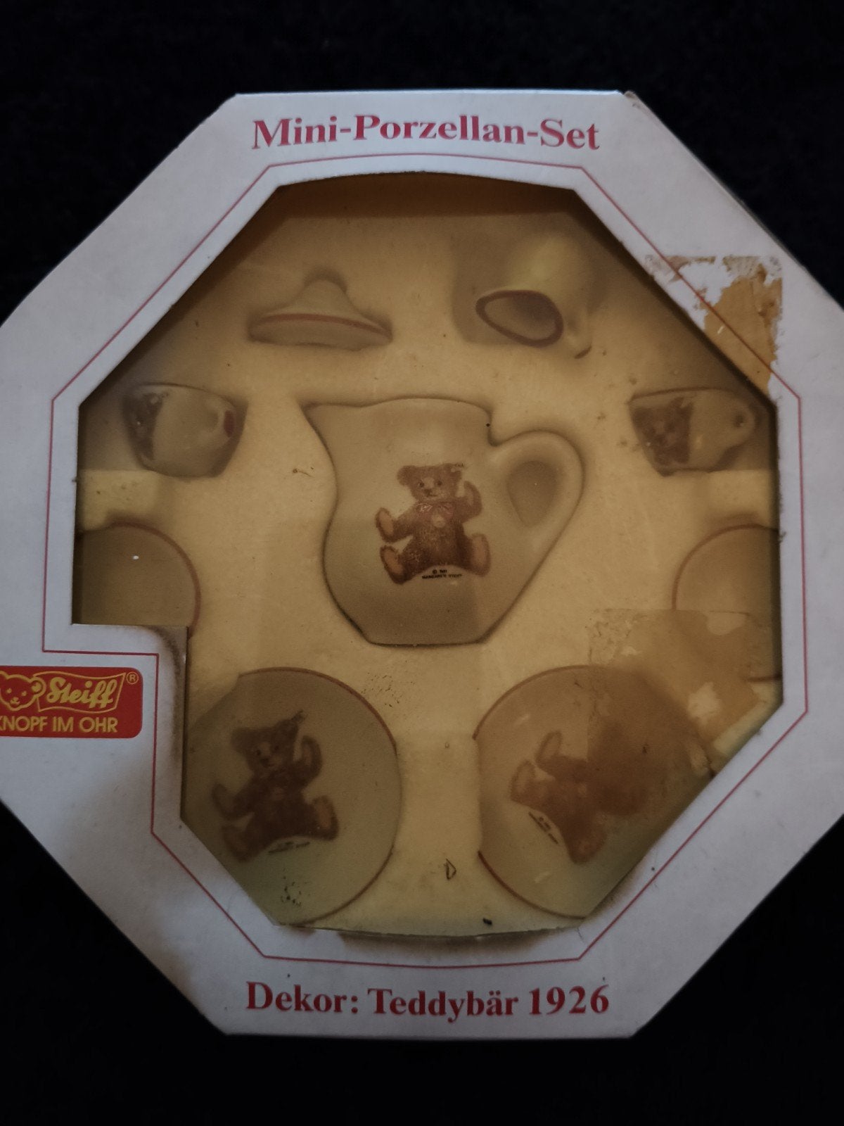 Steiff Mini-Porzellan-Set Teddybär 1926 - Reutter Porzellan, Ophalen of Verzenden, Zo goed als nieuw, Porselein, Compleet servies