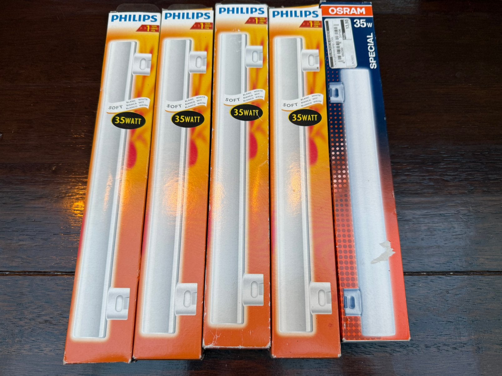 6x Philips Philinea 35W soft white NIEUW 8711500331588, Gloeilamp, Dimbaar, Nieuw, Overige fittingen