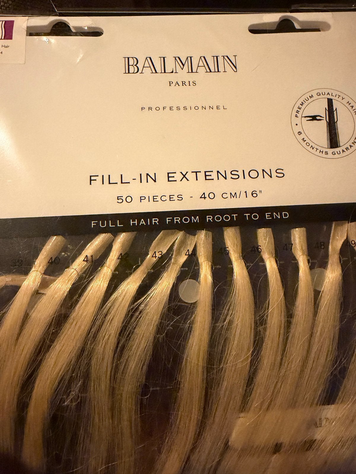Balmain Fill-In Extensions - 12 strengen, 40 cm, Ophalen, Nieuw, Pruik of Haarverlenging