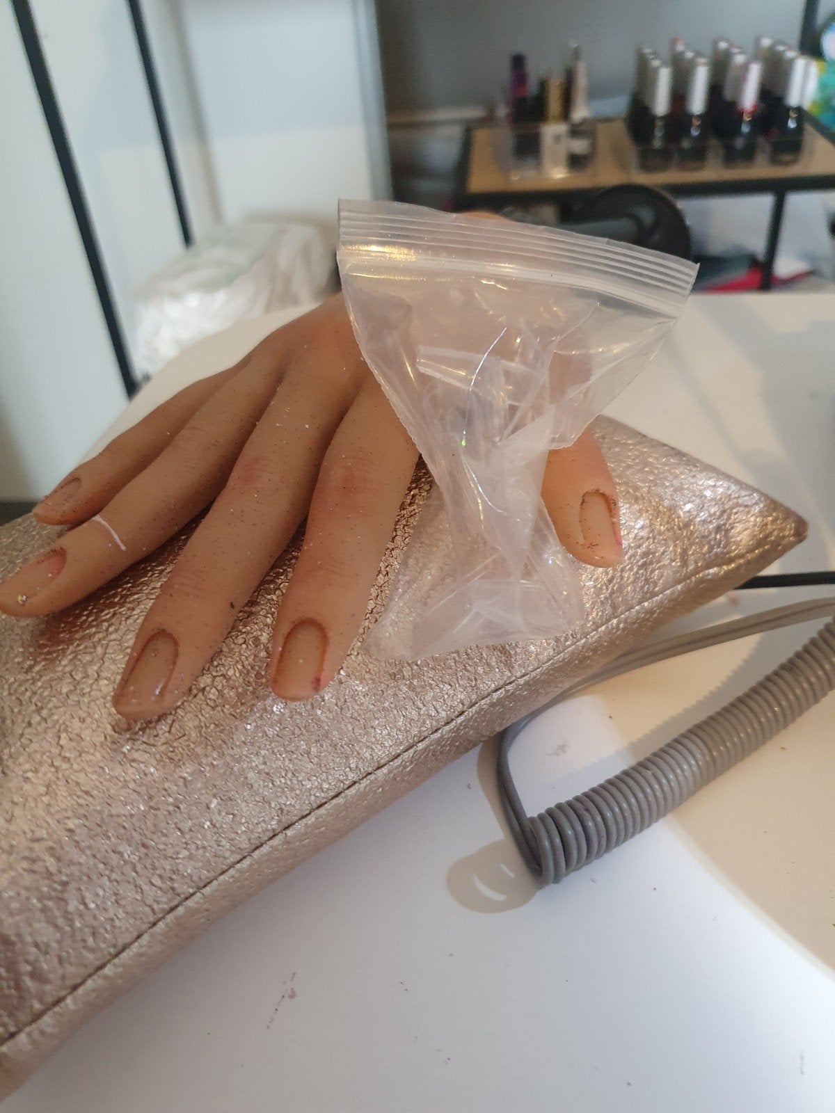 Siliconen Manicure Oefenhand met Nagels, Ophalen of Verzenden, Gebruikt