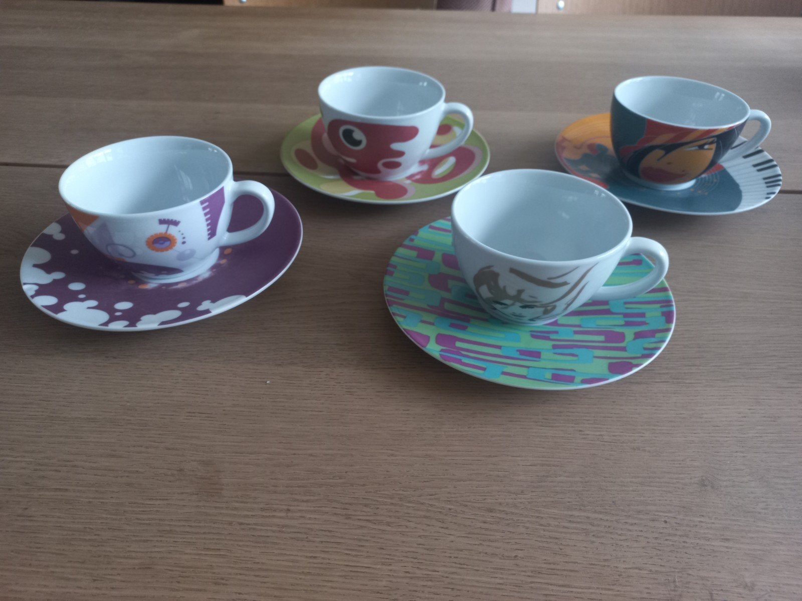 Cappuccino kopje en schotel 4x Ritzenhoff, Huis en Inrichting, Keuken | Servies, Gebruikt, Ophalen of Verzenden, Overige stijlen