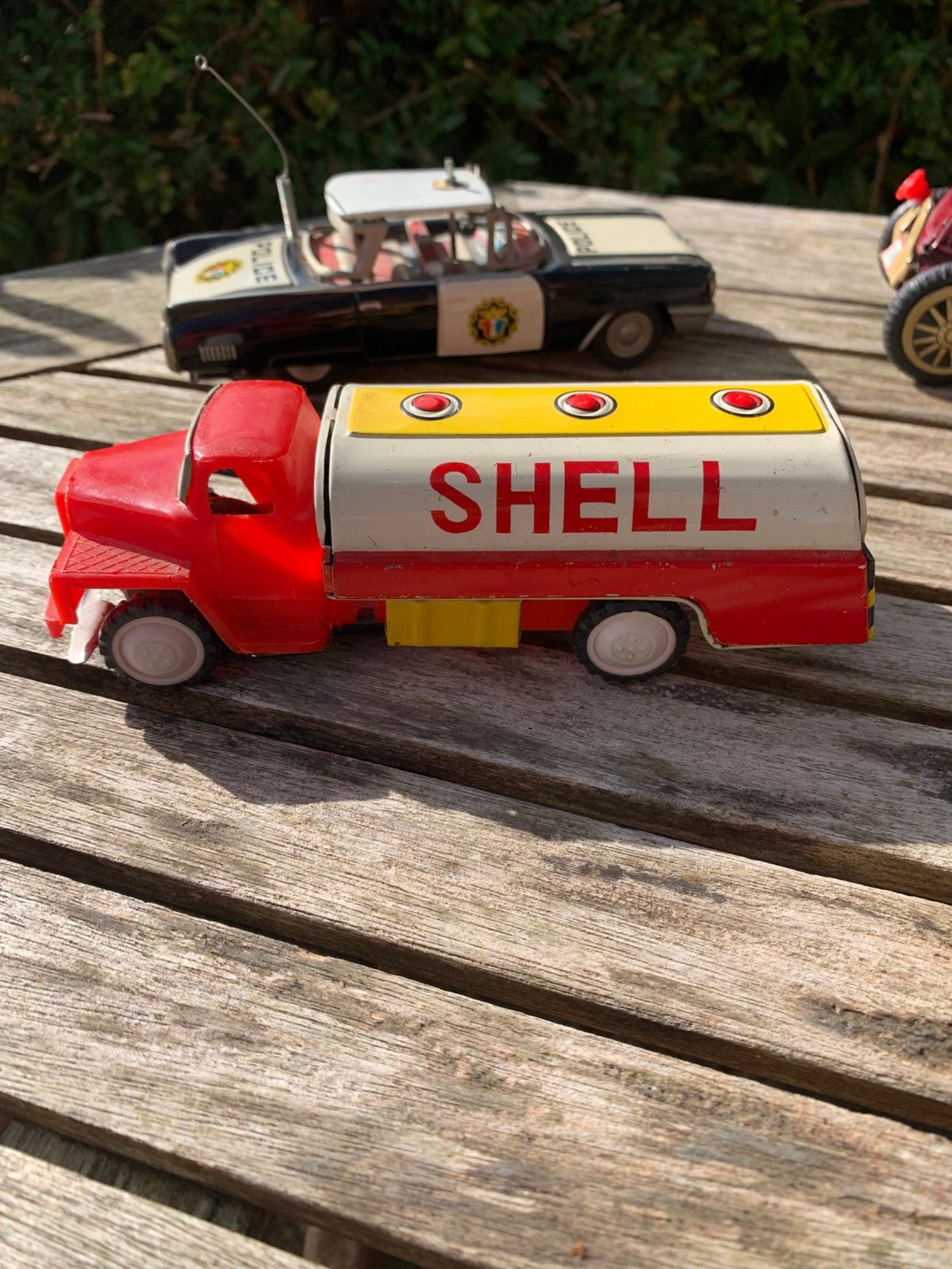 vintage Shell tankwagen speelgoedauto, geproduceerd in Japan, Verzenden