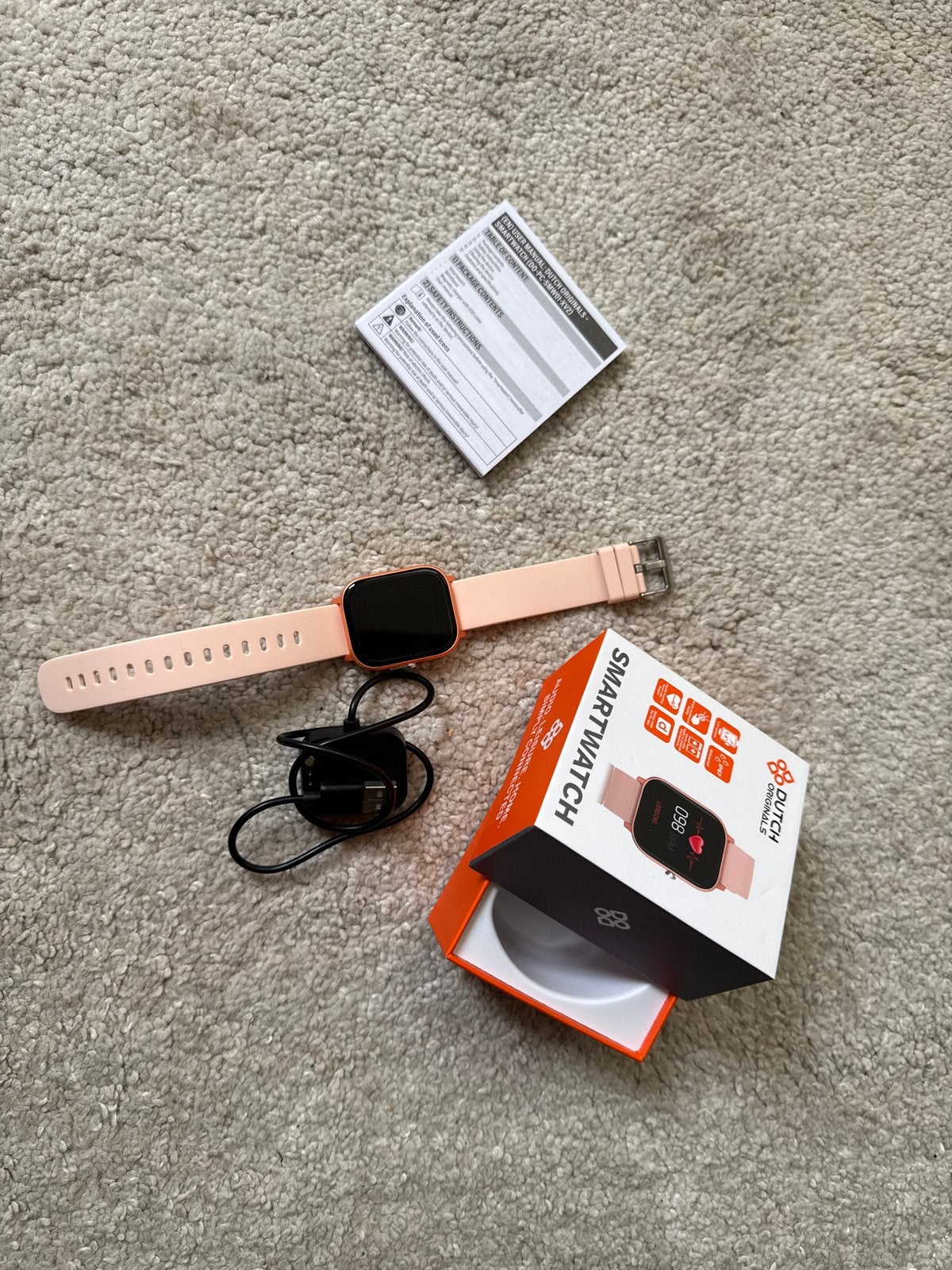 Dutch Originals Smartwatch - Roze/Oranje, Ophalen, Afstand, Zo goed als nieuw, Android