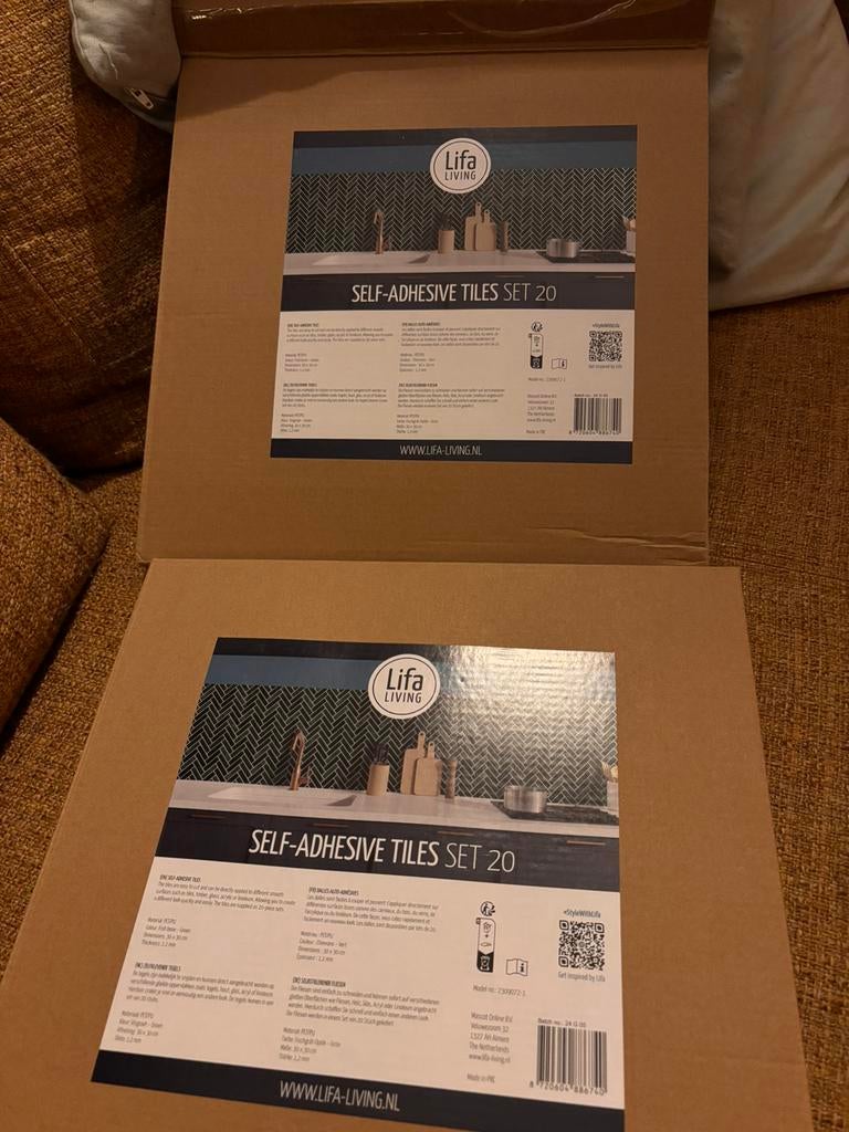 Zelfklevende muurstickers groen visgraat, Ophalen of Verzenden, Nieuw