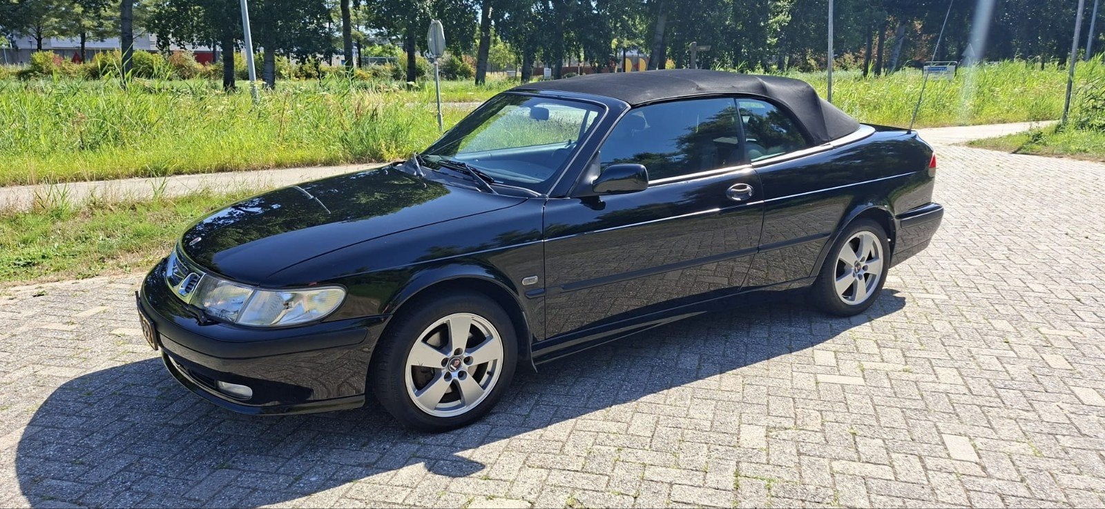 Saab 9-3 2.0 T Cabrio AUT 2002 Zwart, Zwart, 4 cilinders, 4 stoelen, Zwart