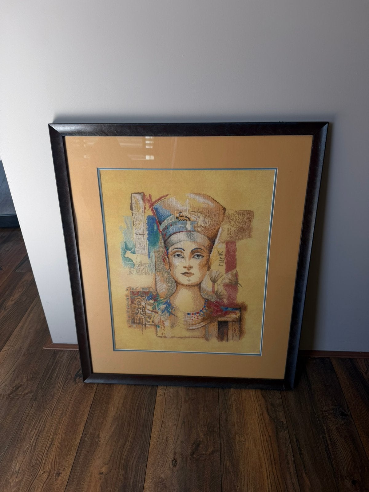 Schilderij lijst met toetanchamon afbeelding / poster / foto, Ophalen, 75 tot 100 cm, Schilderij, 50 – 75
