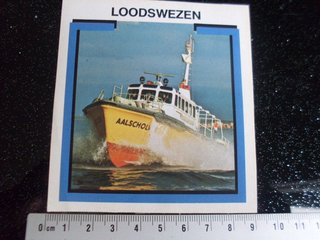 sticker leger loodswezen fregat schip aalscholver vintage, Verzenden, Zo goed als nieuw, Bedrijf of Vereniging