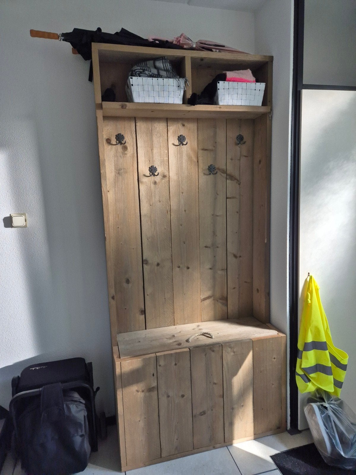 Steigerhouten kapstok, Huis en Inrichting, Kasten | Kledingkasten, Ophalen, 25 tot 50 cm, 50 tot 100 cm, Minder dan 100 cm