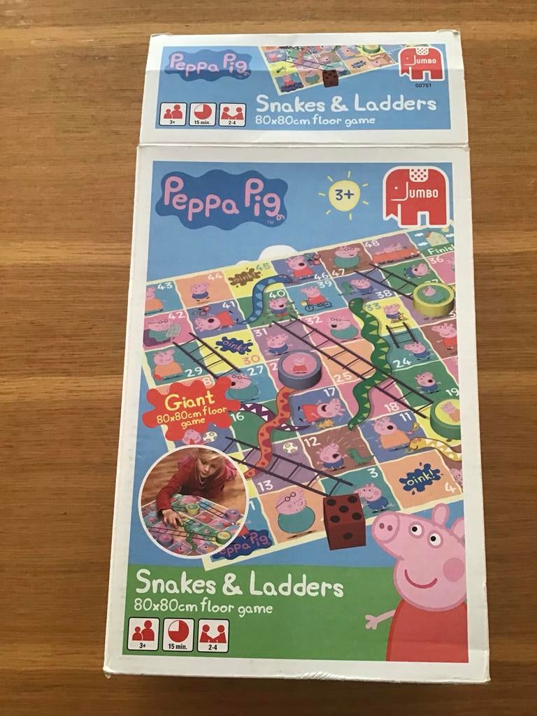 Peppa Pig Snakes & ladders  - Jumbo, Hobby en Vrije tijd, Gezelschapsspellen | Bordspellen, Ophalen of Verzenden, Zo goed als nieuw