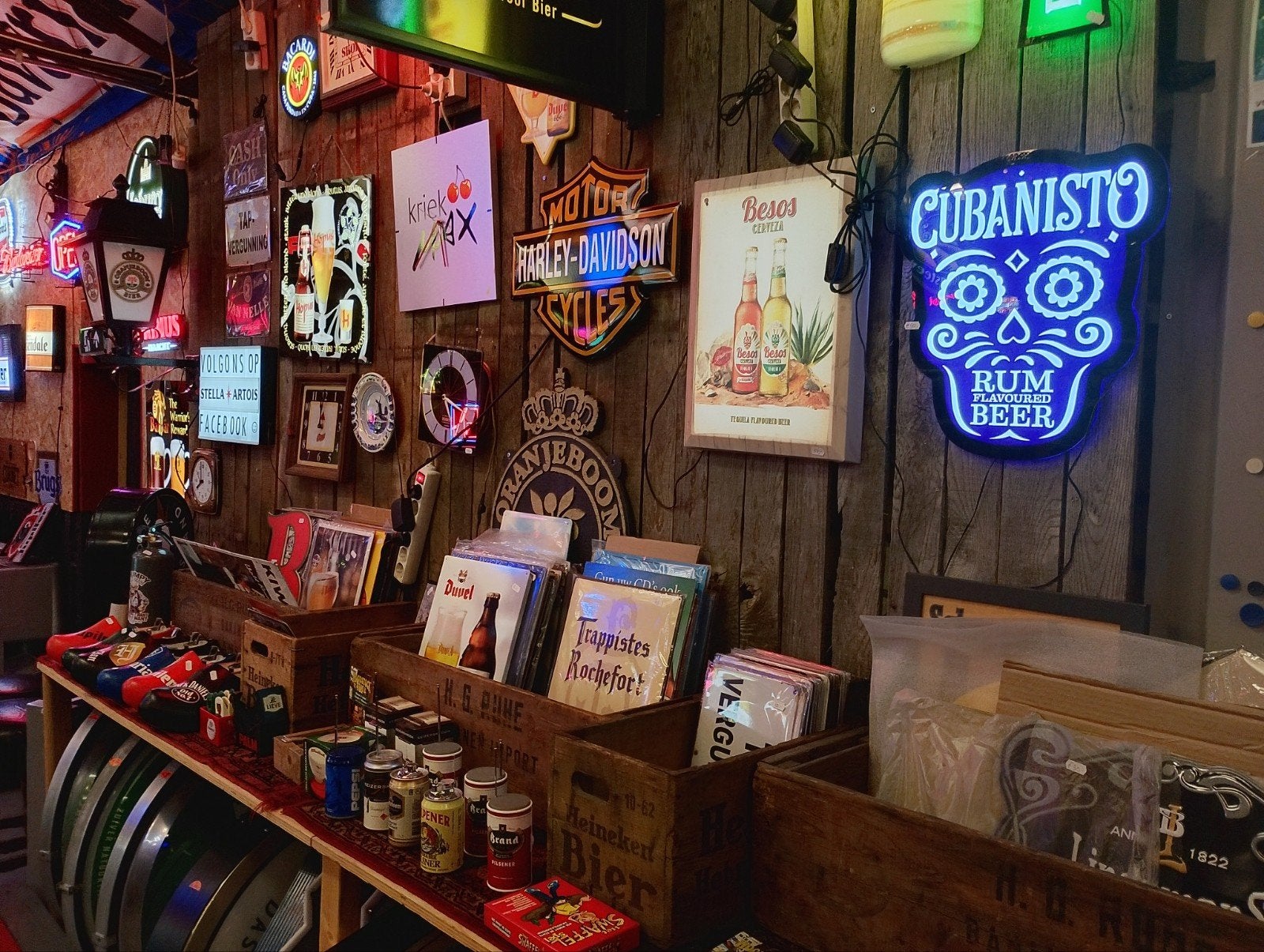 Tijd om je mancave weer op te pimpen, Verzamelen, Biermerken, Ophalen, Gebruikt, Reclamebord, Plaat of Schild, Overige merken