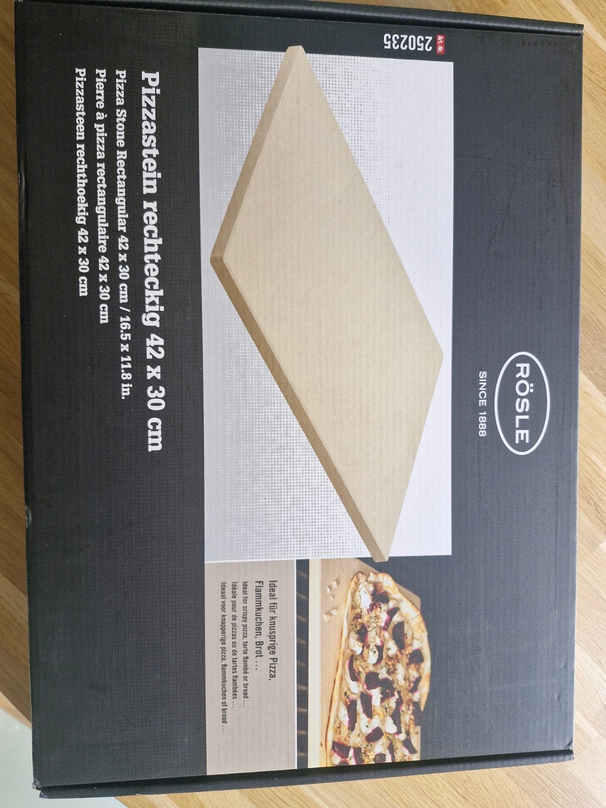 Rösle Pizzasteen Rechthoekig 42 x 30 cm, Overige typen, Nieuw, Ophalen of Verzenden, Steen/keramiek