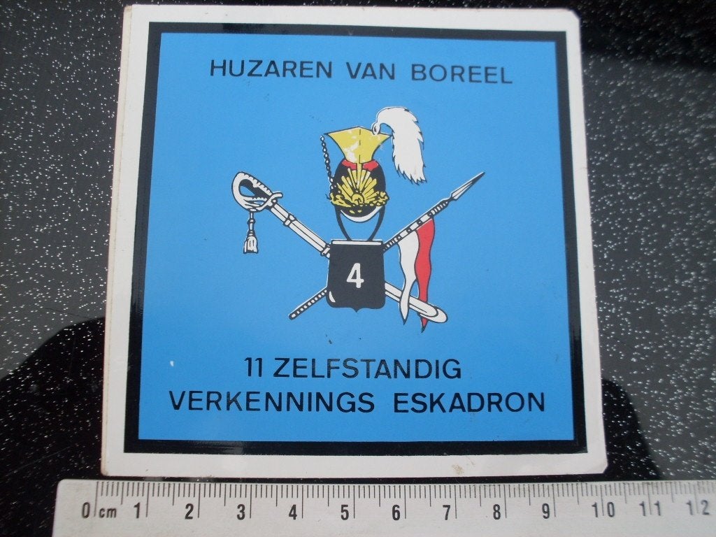 sticker huzaren boreel 11 zelfstandig verkennings eskadron, Verzenden, Zo goed als nieuw, Bedrijf of Vereniging