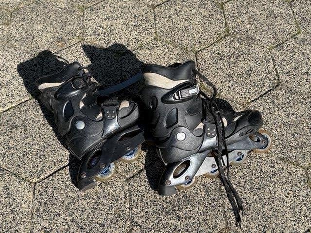 Skeelers maat 44 gratis, maar ..., Gebruikt, Kinderen, Inline skates 4 wielen, Ophalen