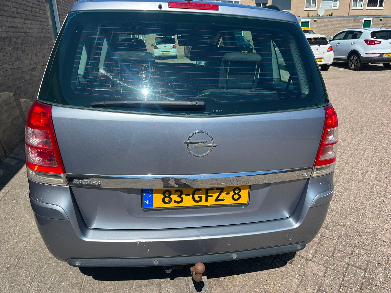 Opel Zafira 1.6 16V 85KW 2008 Grijs, Auto's, Voorwielaandrijving, 4 cilinders, 7 stoelen, 75 €/maand