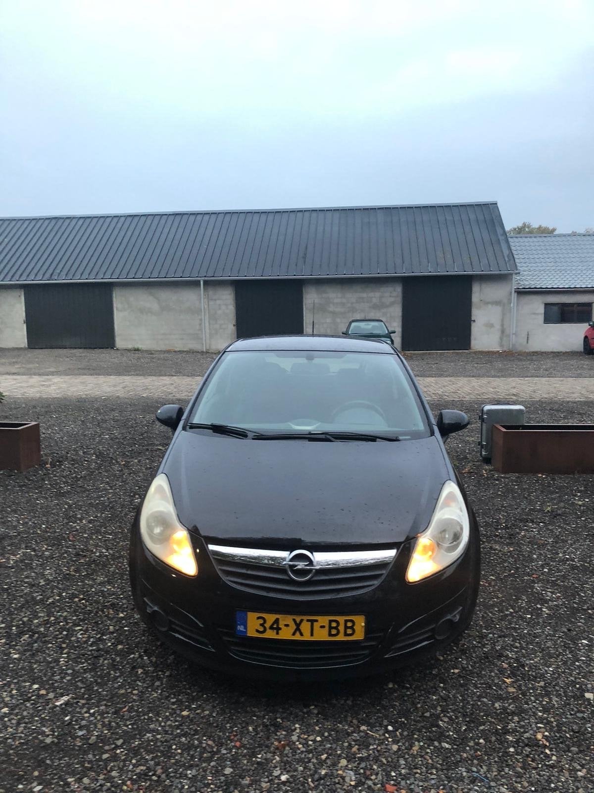 Opel Corsa 1.2 16V 3D WR 2007 Zwart, Auto's, Voorwielaandrijving, 450 kg, 4 cilinders, 1229 cc