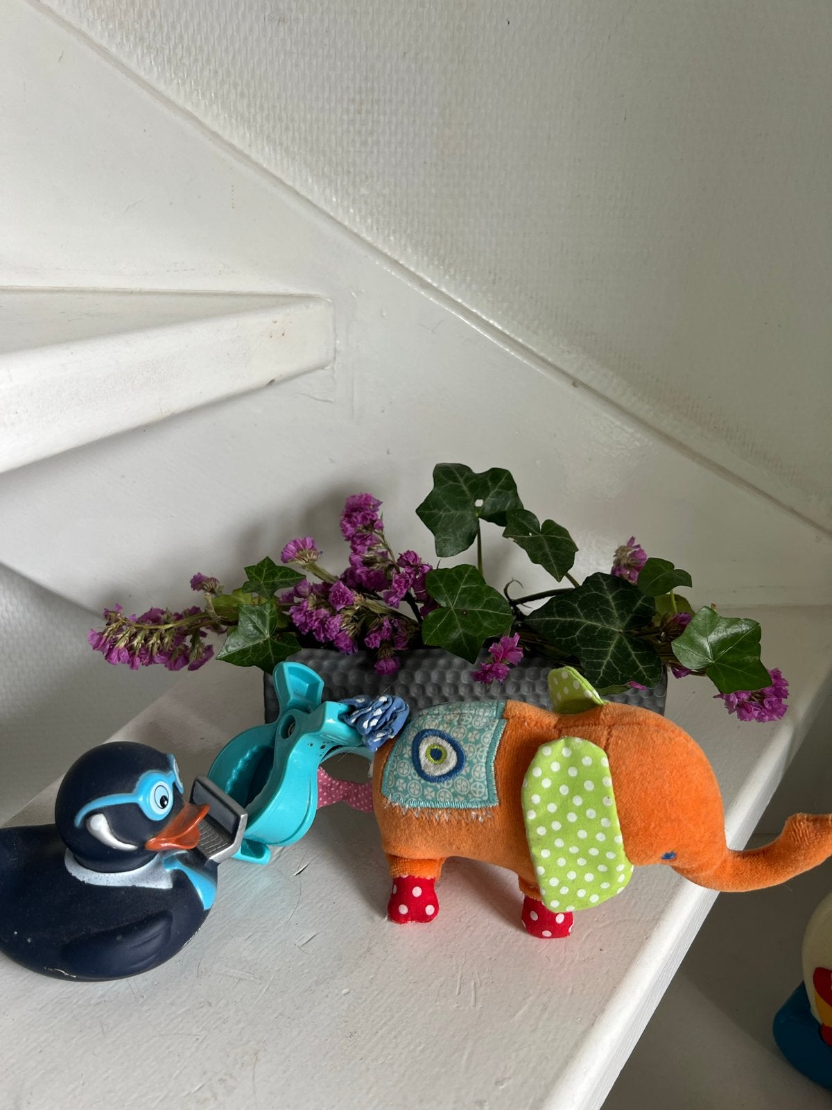 Leuke speelgoedset: badeend en stoffen olifant, Kinderen en Baby's, Speelgoed | Overig, Gebruikt, Jongen of Meisje, Ophalen of Verzenden
